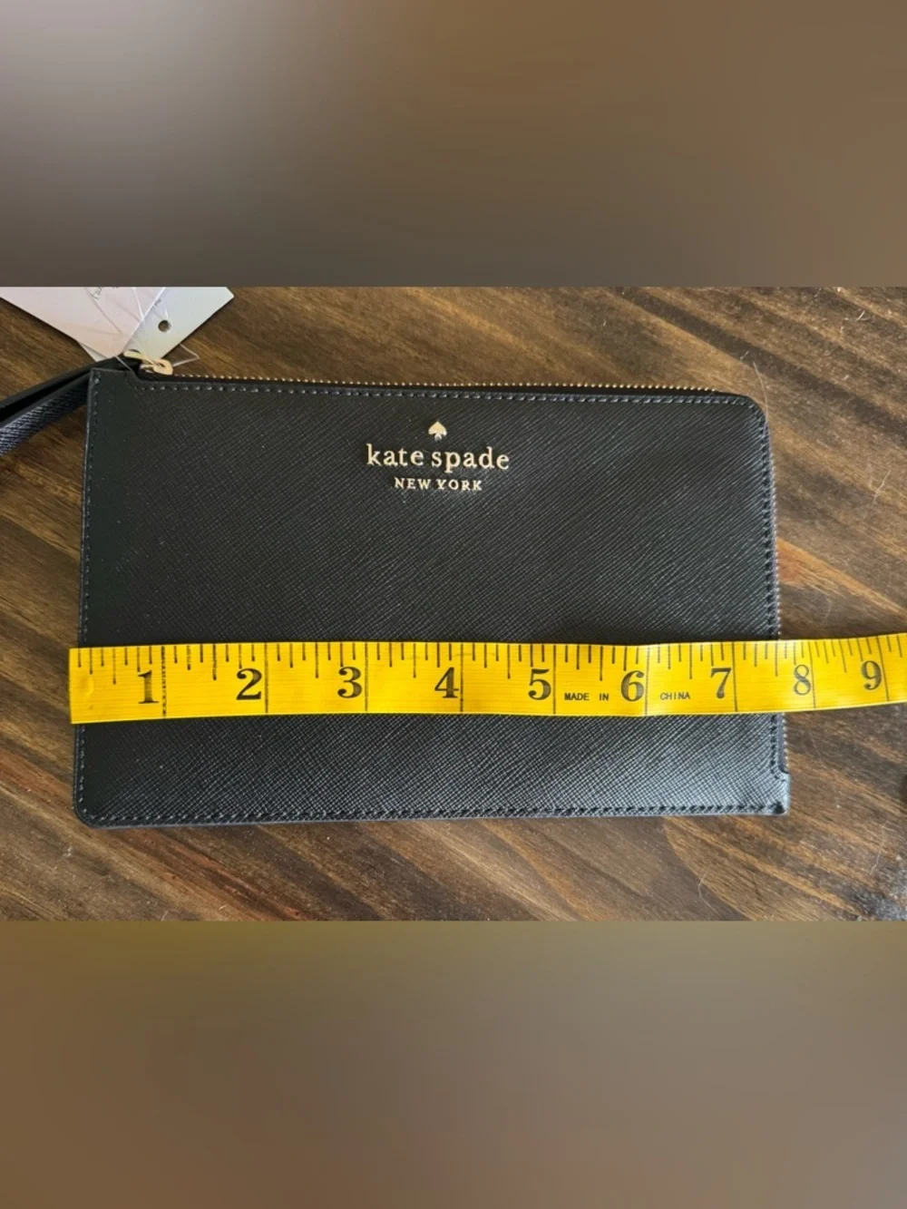 Kate Spade Staci Wristlet Black Saffiano Leather NWT Zip Clutch Wallet WLR00134 - Picture 6 of 7